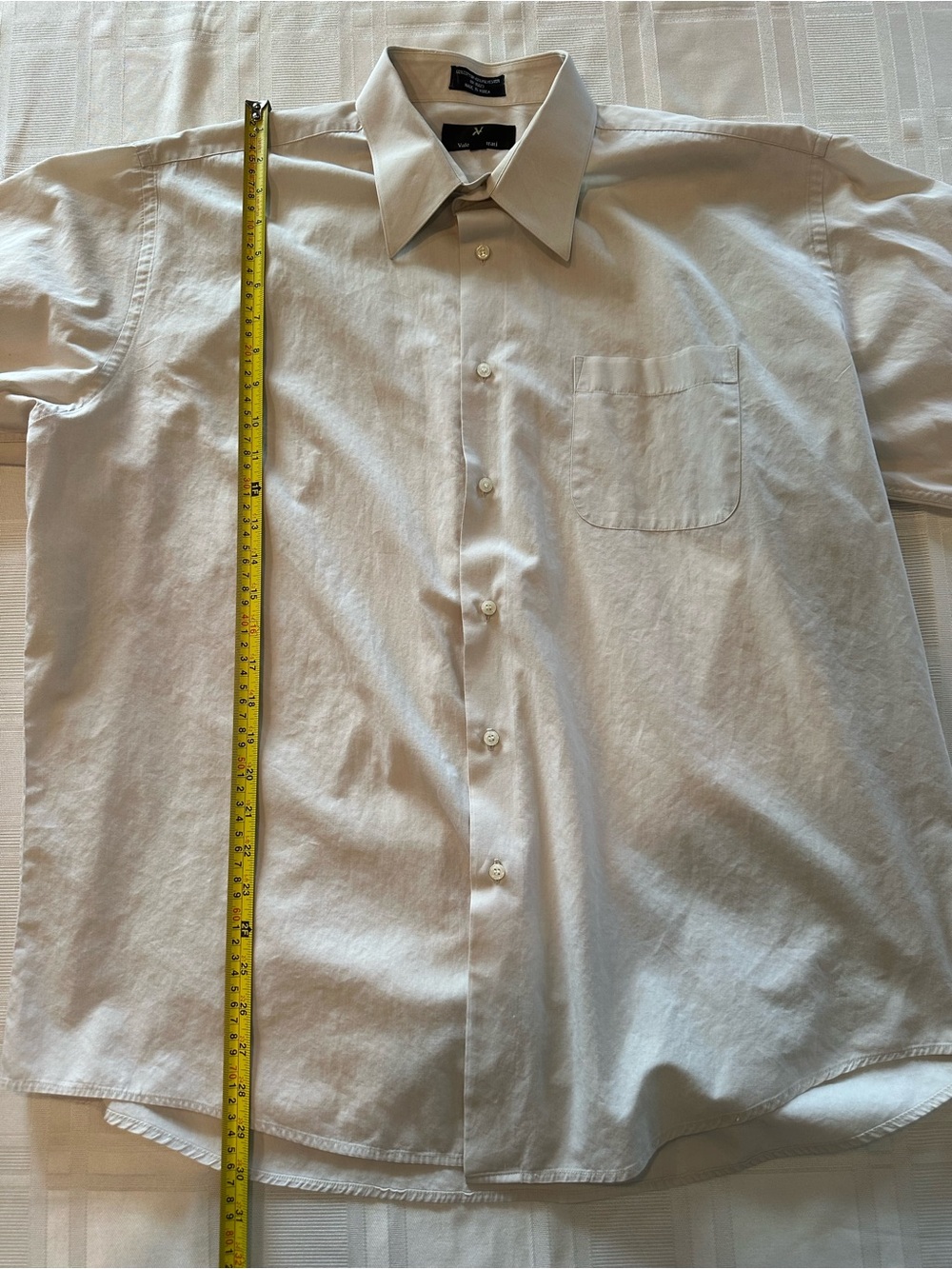 Valerio‎ Garati Dress Shirt Men’s 17.5 34/35 Light Beige Pre-owned - Picture 3 of 5
